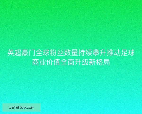 英超豪门全球粉丝数量持续攀升推动足球商业价值全面升级新格局